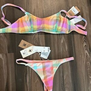 Plaid billabong bikini set